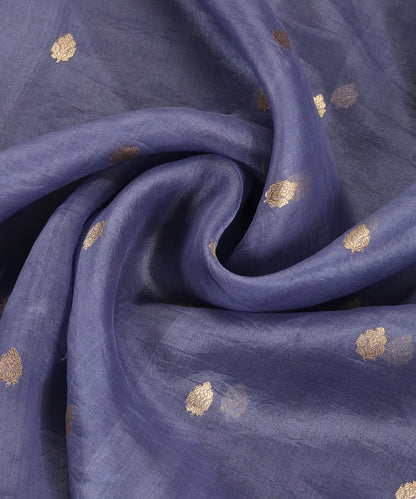 Handloom_Pastel_Violet_Blue_Pure_Organza_Dupatta_With_Booti_And_Border_Dupatta_WeaverStory_05