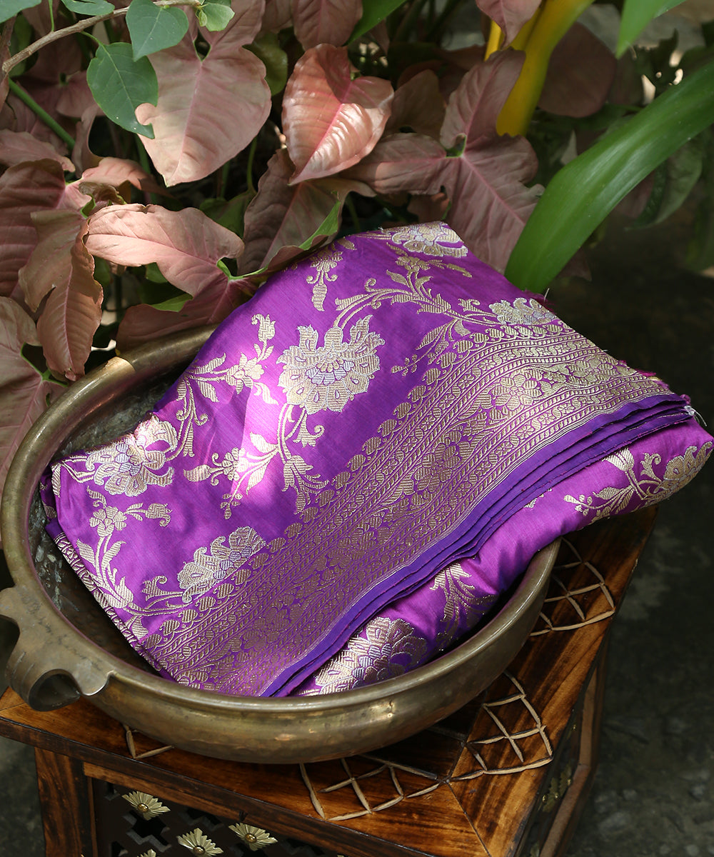 Handloom_Purple_Dual_Tone_Pure_Katan_Silk_Banarasi_Dupatta_With_Sona_Rupa_Jaal_WeaverStory_01