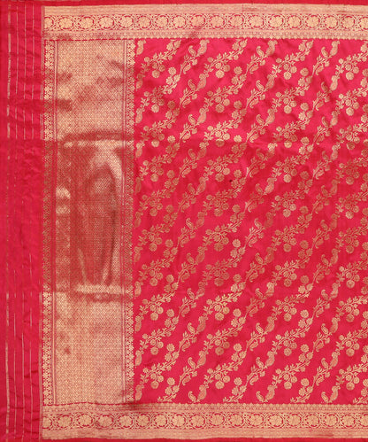 Handloom_Pink_Dual_Tone_Pure_Katan_Silk_With_Zari_Border_WeaverStory_02