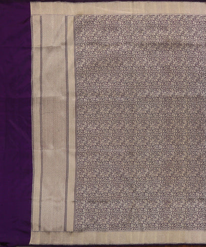 Purple_Handloom_Pure_Katan_Silk_Shikargah_Brocade_Banarasi_Dupatta_WeaverStory_02