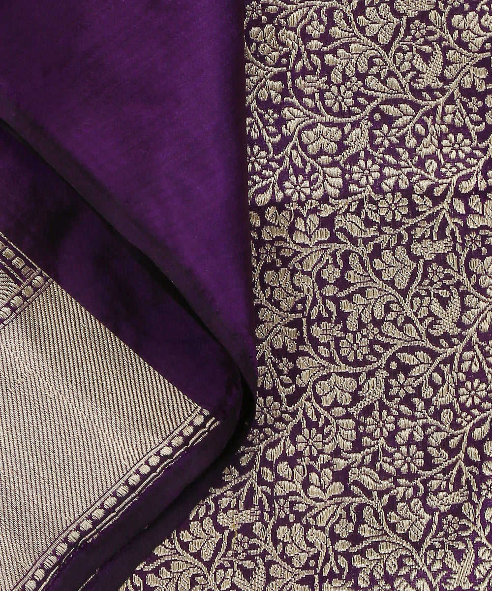 Purple_Handloom_Pure_Katan_Silk_Shikargah_Brocade_Banarasi_Dupatta_WeaverStory_04