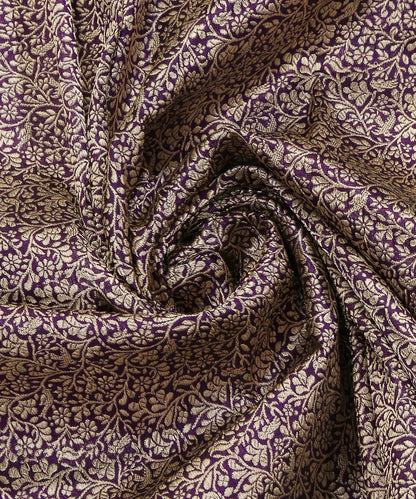 Purple_Handloom_Pure_Katan_Silk_Shikargah_Brocade_Banarasi_Dupatta_WeaverStory_05