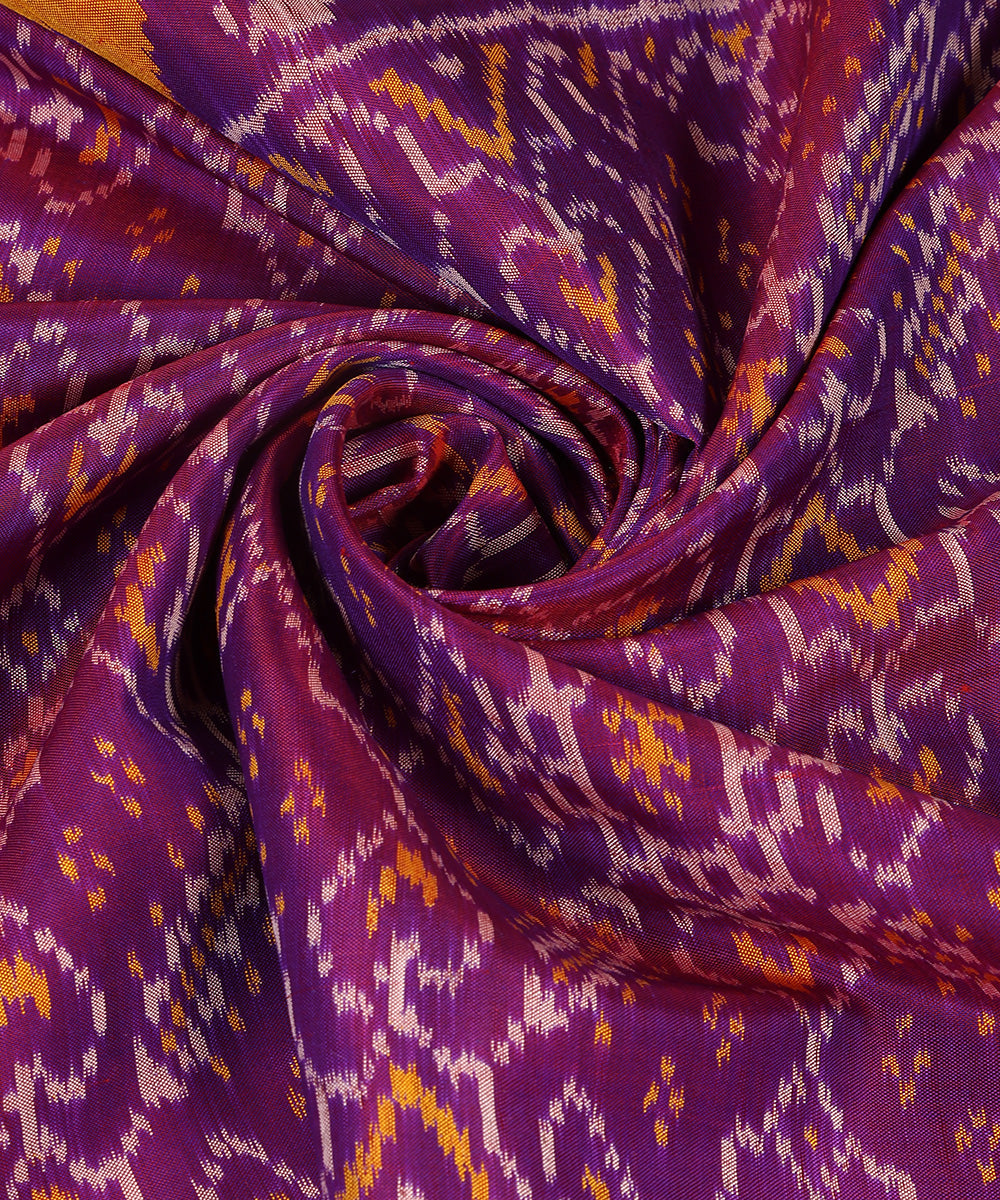 Purple_Handloom_Pure_Mulberry_Silk_Ikat_Patola_Dupatta_With_Paisley_Border_WeaverStory_05