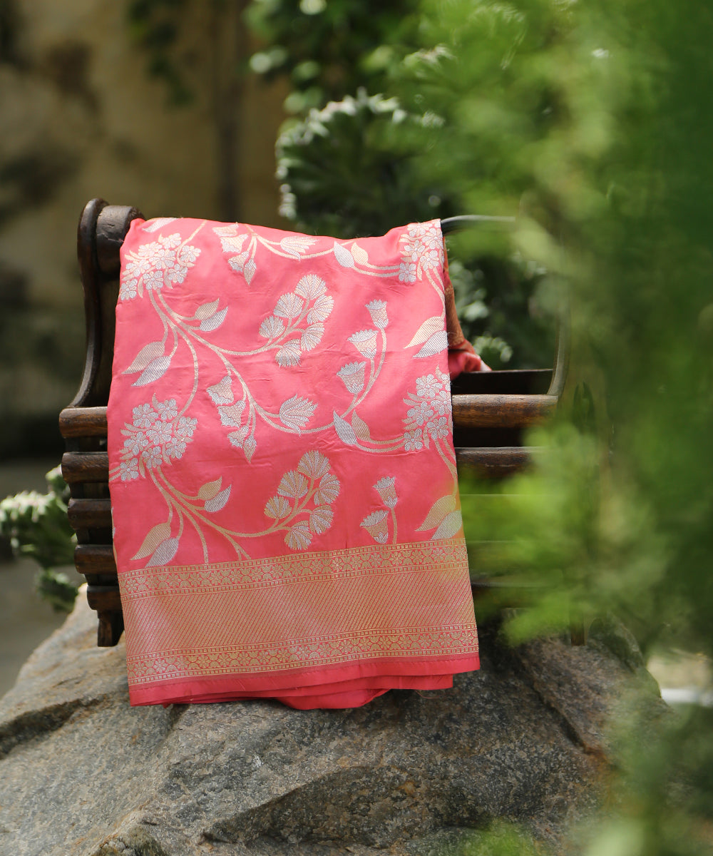 Pink_Handloom_Cutwork_Pure_Katan_Silk_Banarasi_Dupatta_with_Floral_Jaal_WeaverStory_01