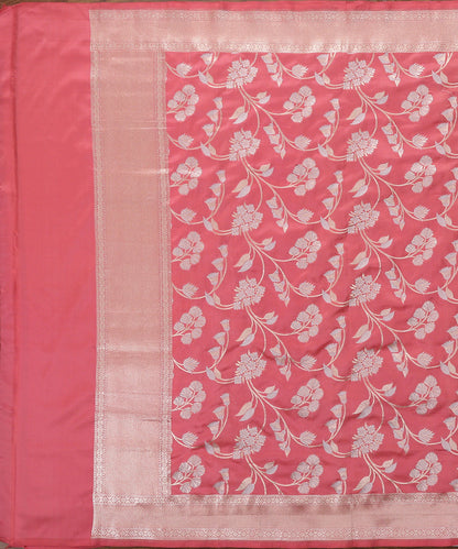 Pink_Handloom_Cutwork_Pure_Katan_Silk_Banarasi_Dupatta_with_Floral_Jaal_WeaverStory_02