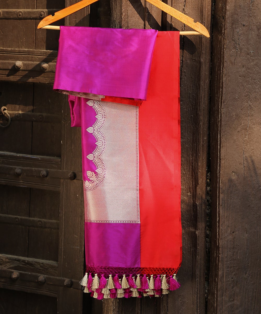 Handloom_Purple_Kadhwa_Pure_Katan_Silk_Banarasi_Dupatta_With_Silver_Zari_Red_Border_WeaverStory_01