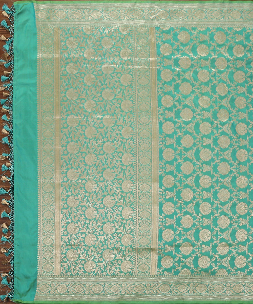 Sea_Green_Handloom_Pure_Katan_Silk_Cutwork_Banarasi_Dupatta_with_Floral_Jaal_WeaverStory_02