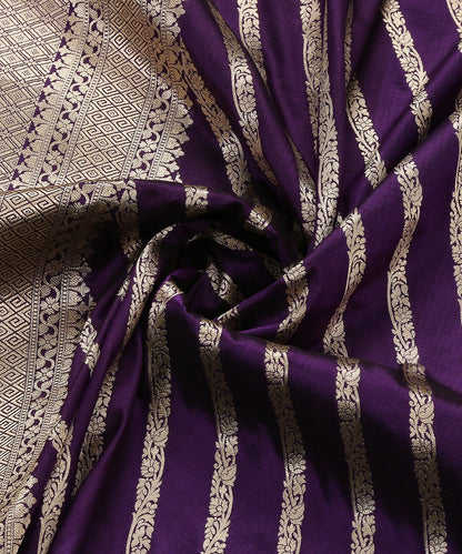 Handloom_Purple_Pure_Katan_Silk_Cutwork_Banarasi_Dupatta_with_Diagonal_Bel_WeaverStory_05