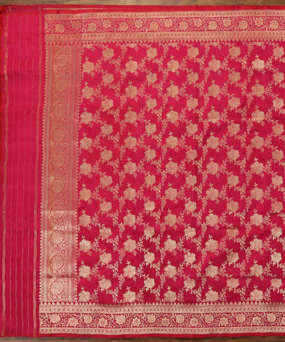 Handloom_Pink_Pure_Katan_Silk_Banarasi_Dupatta_with_Floral_Jaal_WeaverStory_02