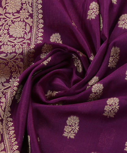 Handloom_Purple_Katan_Georgette_Banarasi_Dupatta_with_Cutwork_Floral_Booti_WeaverStory_05