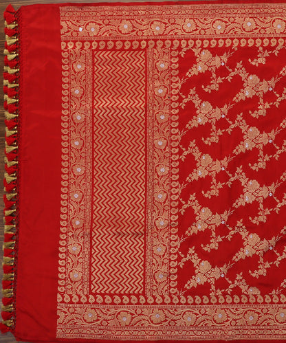 Handloom_Red_Kadhwa_Jangla_Pure_Katan_Silk_Banarasi_Dupatta_WeaverStory_02