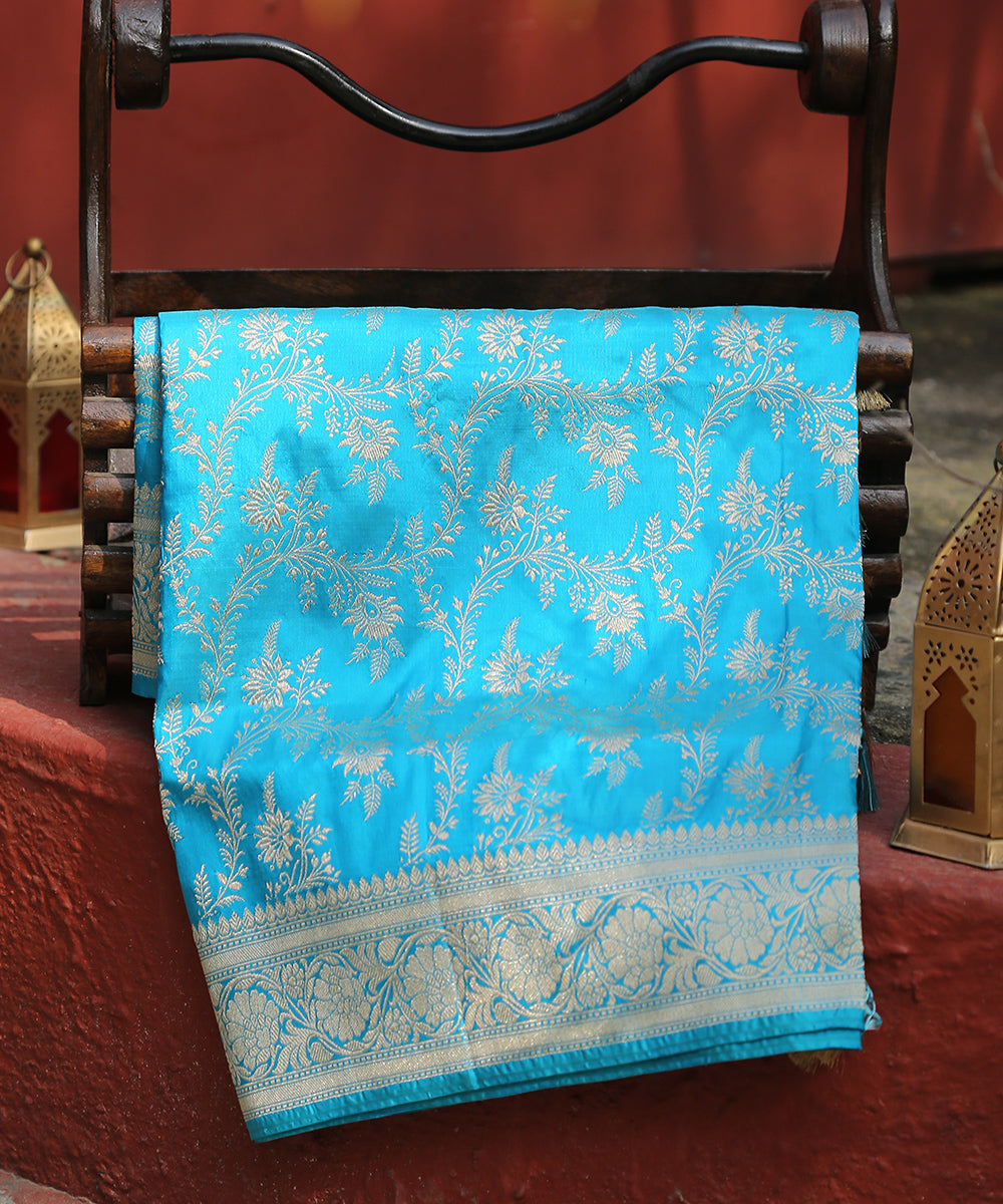 Handloom_Blue_Pure_Katan_Silk_Banarasi_Dupatta_with_Zari_Jaal_WeaverStory_01