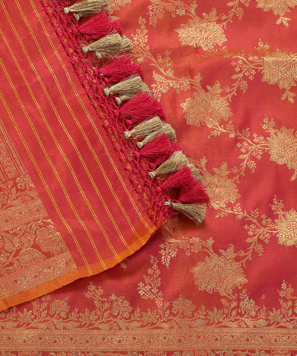 Handloom_Pink_and_Orange_Dual_Tone_Pure_Katan_Silk_Banarasi_Dupatta_WeaverStory_04