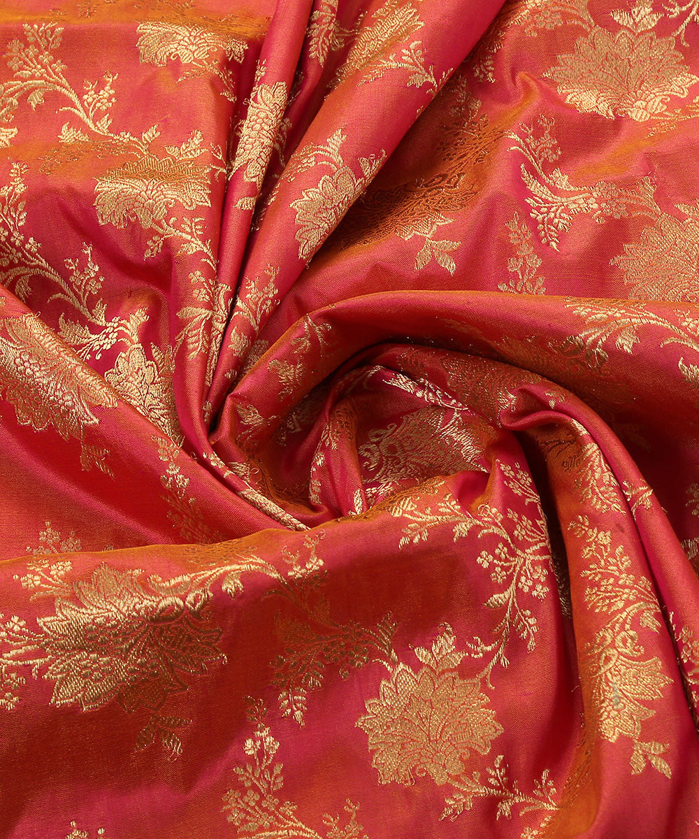 Handloom_Pink_and_Orange_Dual_Tone_Pure_Katan_Silk_Banarasi_Dupatta_WeaverStory_05