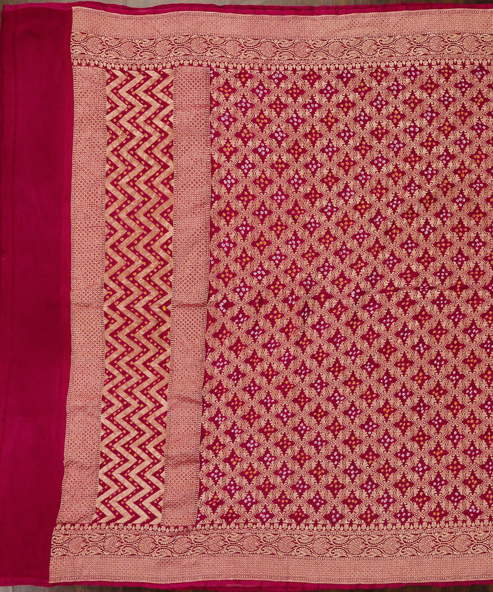 Purple_Handloom_Georgette_Banarasi_Bandhej_Dupatta_with_Cutwork_Weave_WeaverStory_02