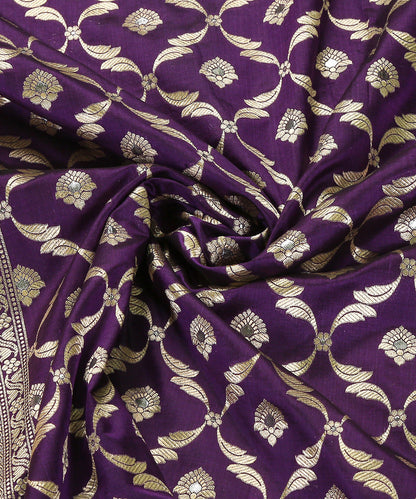 Purple_Handloom_Pure_Katan_Silk_Banarasi_Dupatta_with_Cutwork_Jaal_WeaverStory_05