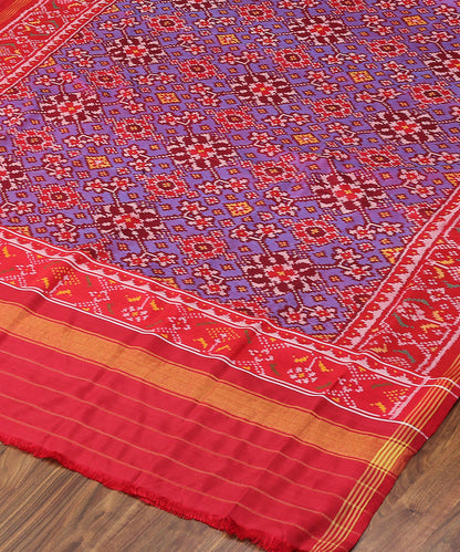 Red_And_Blue_Handloom_Dual_Tone_8_Ply_Single_Mulberry_Silk_Patola_Dupatta_WeaverStory_03