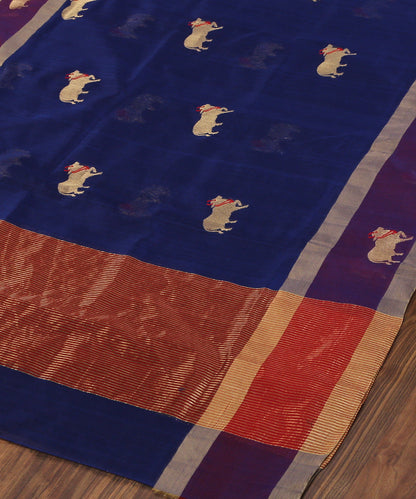 Handloom_Purple_Silk_Chanderi_Dupatta_With_Nandi_Motif_On_Border_WeaverStory_03