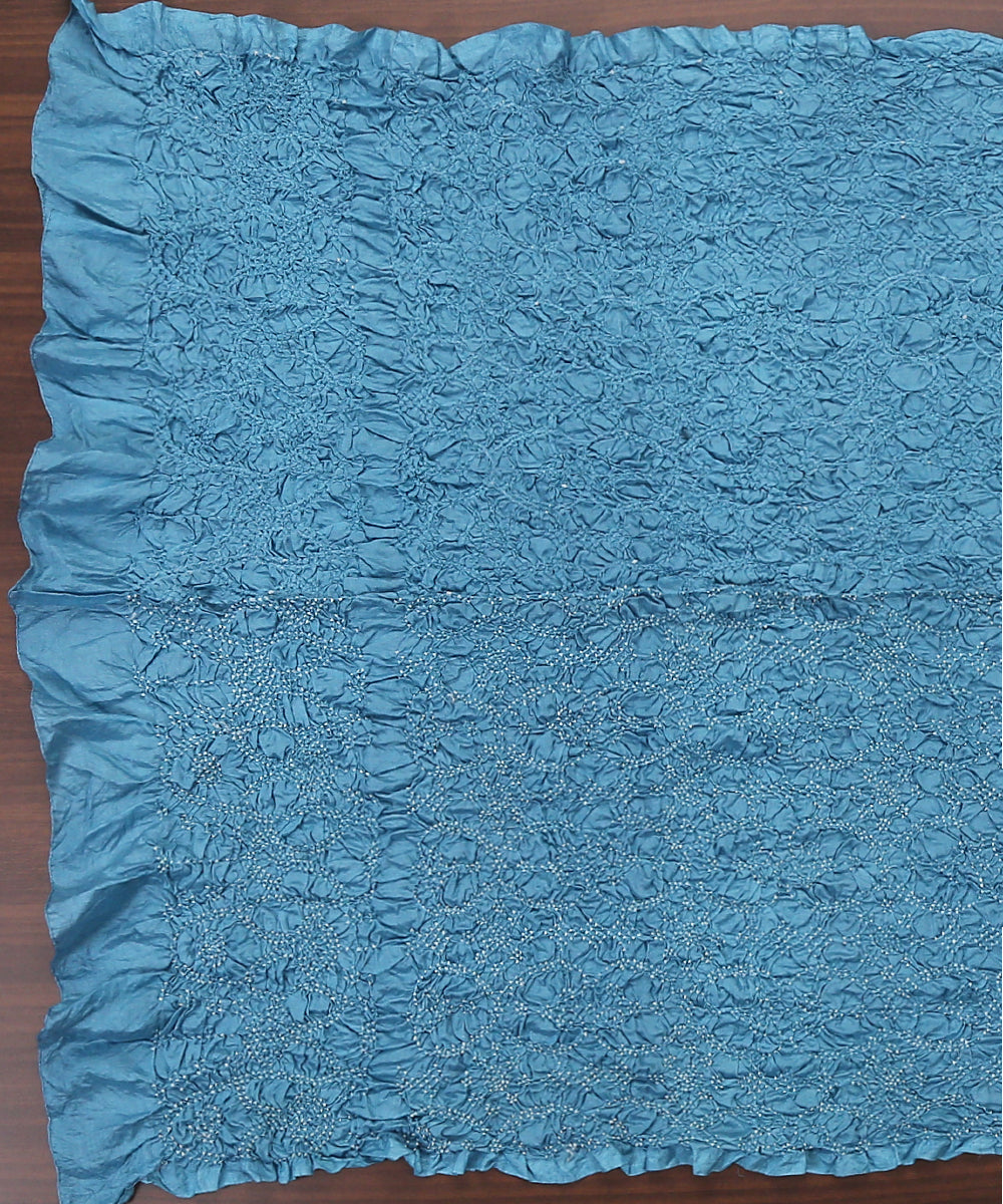 Handloom_Turquoise_Gajji_Silk_Rai_Bandhej_Dupatta_WeaverStory_02