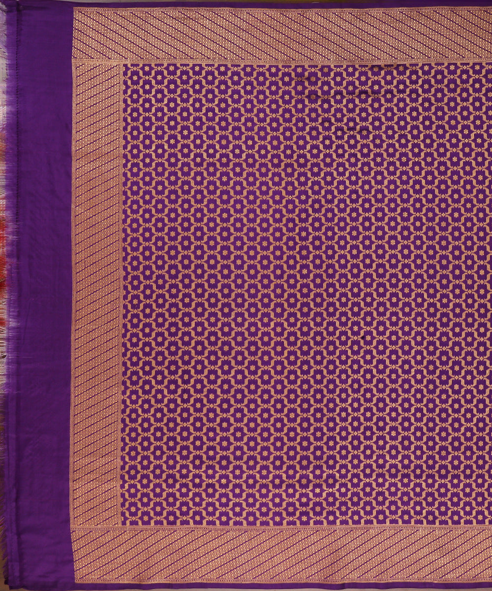 Handloom_Purple_Pure_Katan_Silk_Banarasi_Dupatta_With_Antique_Zari_WeaverStory_02