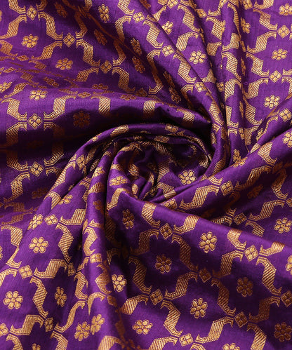 Handloom_Purple_Pure_Katan_Silk_Banarasi_Dupatta_With_Antique_Zari_WeaverStory_04