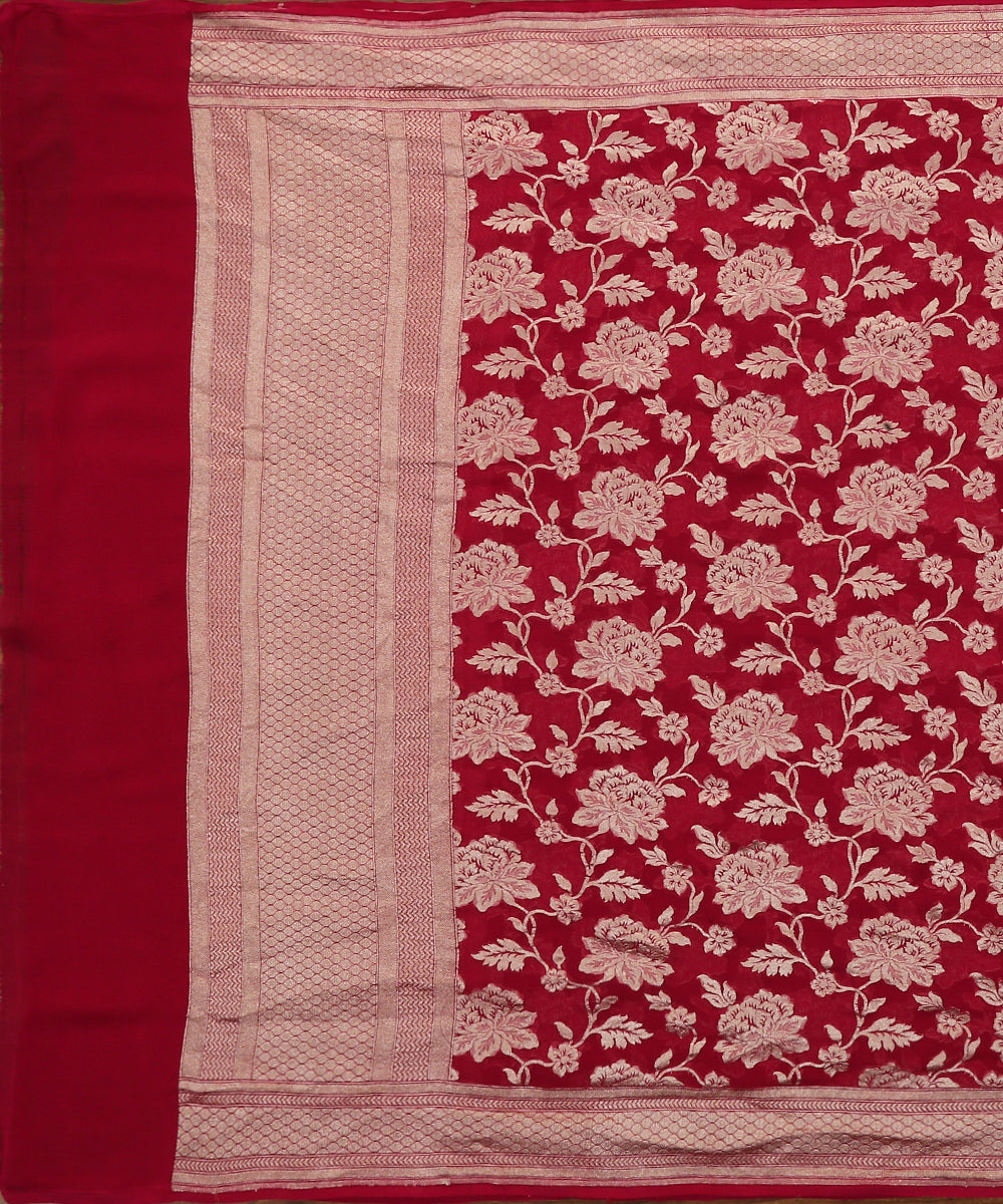 Pink_Handloom_Georgette_Banarasi_Dupatta_with_Floral_Cutwork_Jaal_WeaverStory_02