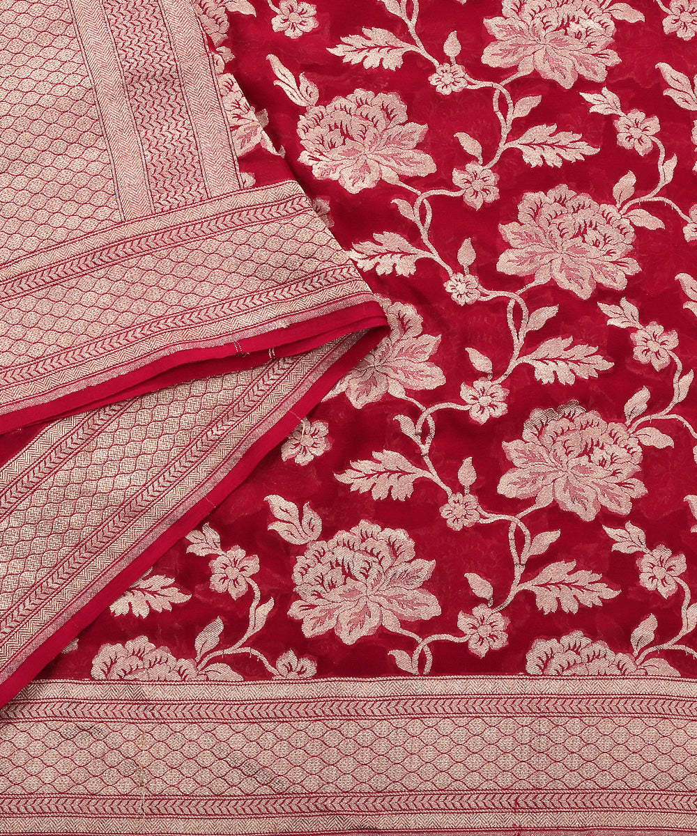 Pink_Handloom_Georgette_Banarasi_Dupatta_with_Floral_Cutwork_Jaal_WeaverStory_05