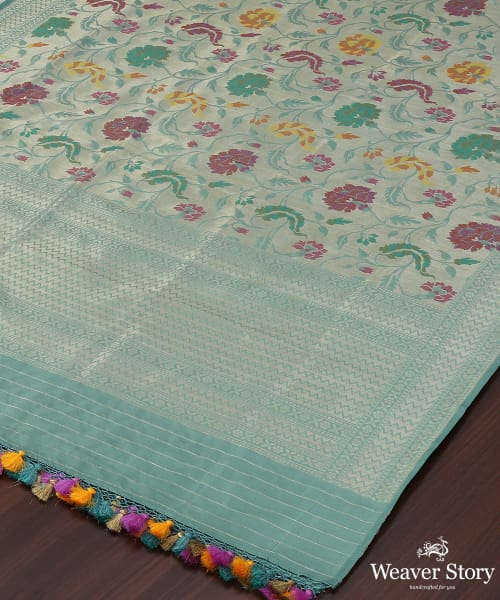 Handloom_Ice_Blue_Pure_Katan_Silk_Banarasi_Dupatta_with_Meenakari_WeaverStory_03