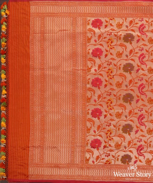 Handloom_Orange_Kimkhab_Pure_Katan_Silk_Banarasi_Dupatta_WeaverStory_02