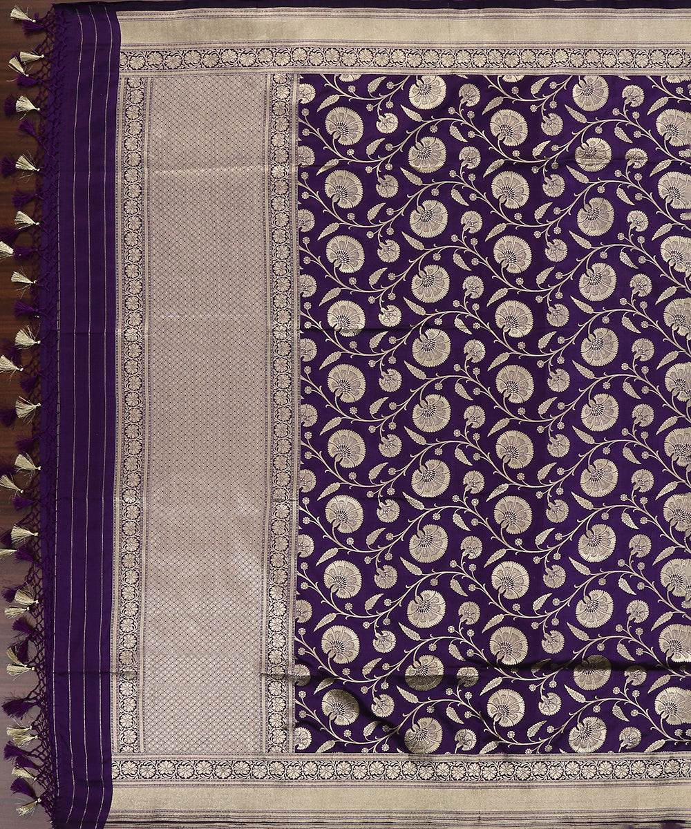 Purple_Handloom_Pure_Katan_Silk_Banarasi_Dupatta_WeaverStory_02