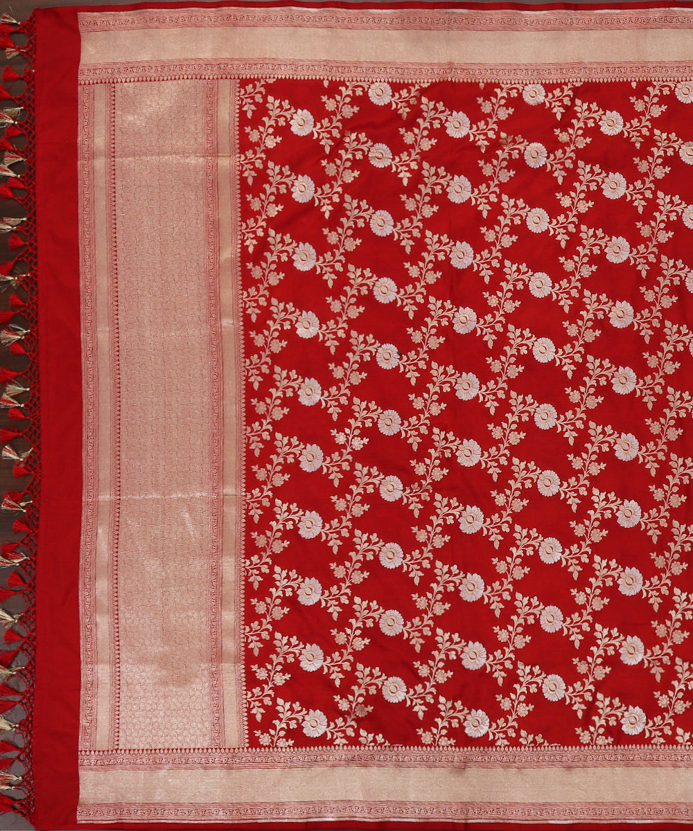 Handloom_Red_Pure_Katan_Silk_Sona_Rupa_Banarasi_Dupatta_WeaverStory_02