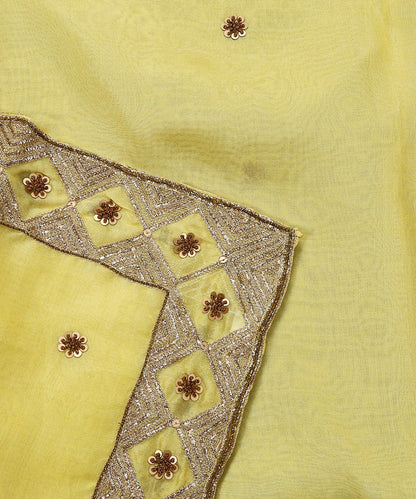 Handloom_Lemon_Yellow_Pure_Organza_Dupatta_With_Hand_Embroidery_Zardozi_WeaverStory_04