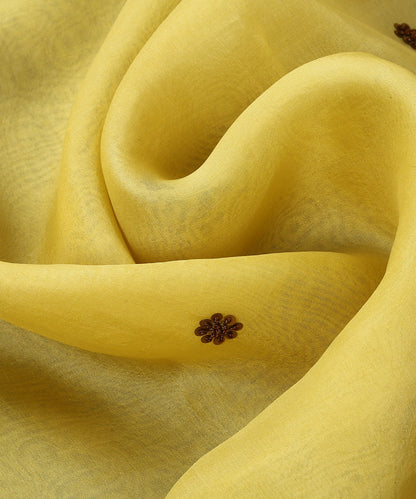 Handloom_Lemon_Yellow_Pure_Organza_Dupatta_With_Hand_Embroidery_Zardozi_WeaverStory_05