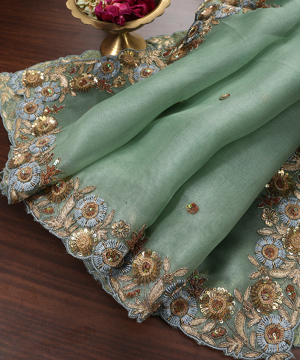 Sea green dupatta