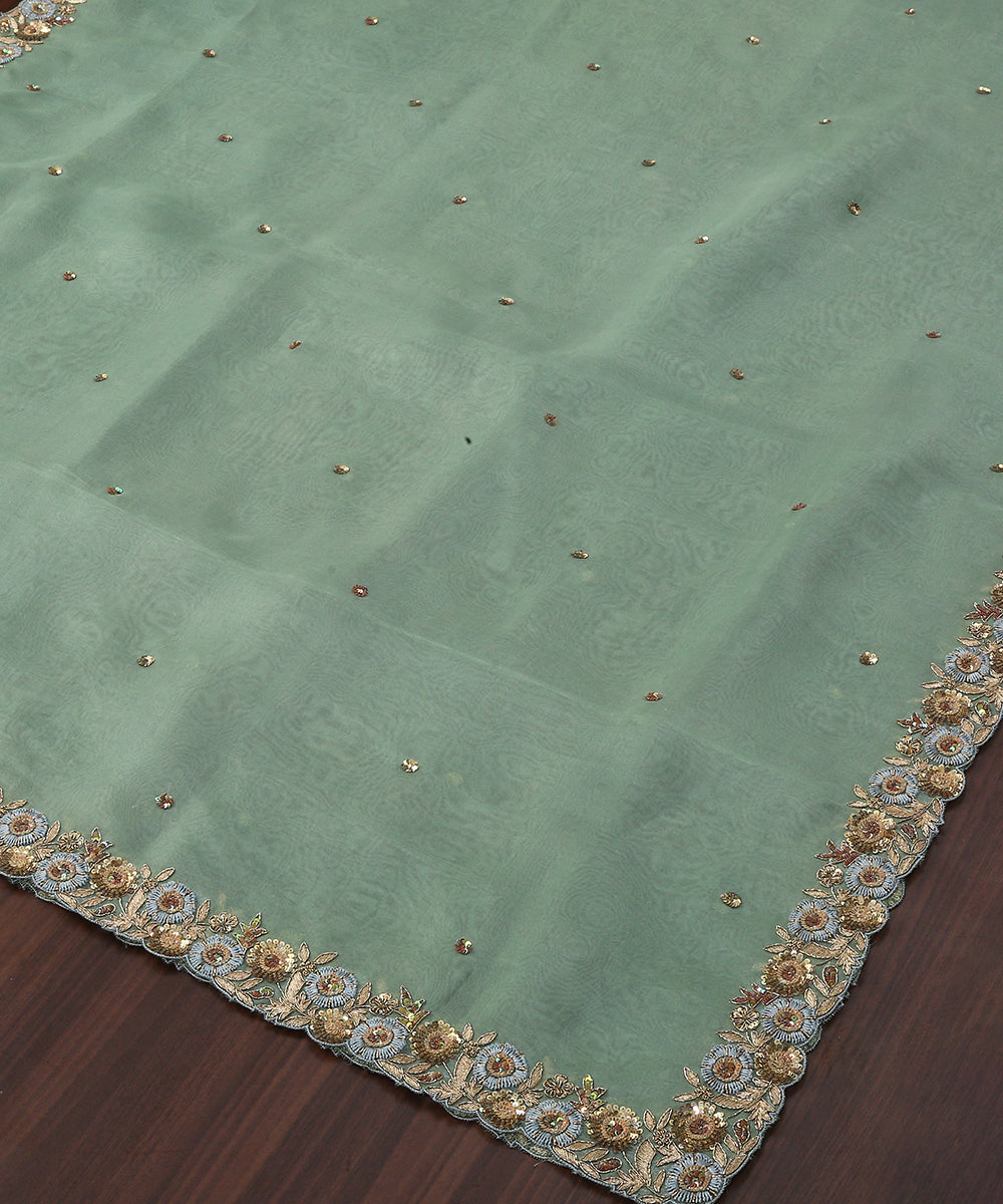 Sea_Green_Handloom_Pure_Organza_Dupatta_With_Hand_Embroidery_And_Scalloped_Edges_WeaverStory_03