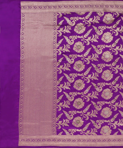 Purple_Handloom_Pure_Katan_Silk_Banarasi_Dupatta_With_Meenakari_Jaal_WeaverStory_02