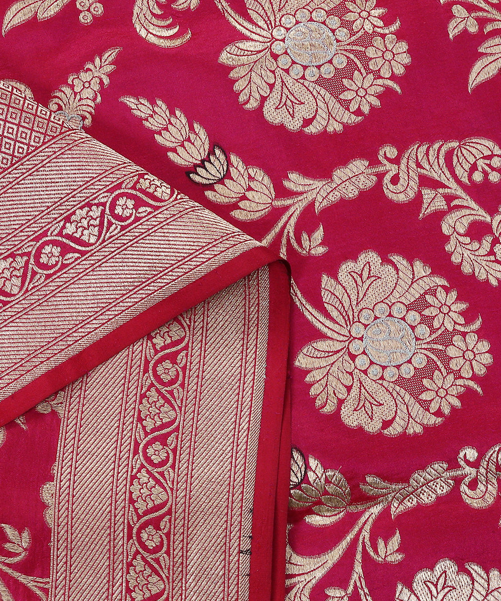 Handloom_Pink_Pure_Katan_Silk_Banarasi_Dupatta_With_Floral_Zari_Work_WeaverStory_04