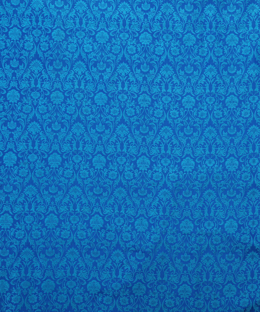 Cobalt_Blue_Handloom_Pure_Katan_Silk_Tanchoi_Banarasi_Fabric_WeaverStory_02