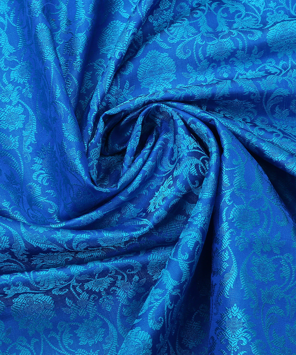 Cobalt_Blue_Handloom_Pure_Katan_Silk_Tanchoi_Banarasi_Fabric_WeaverStory_05