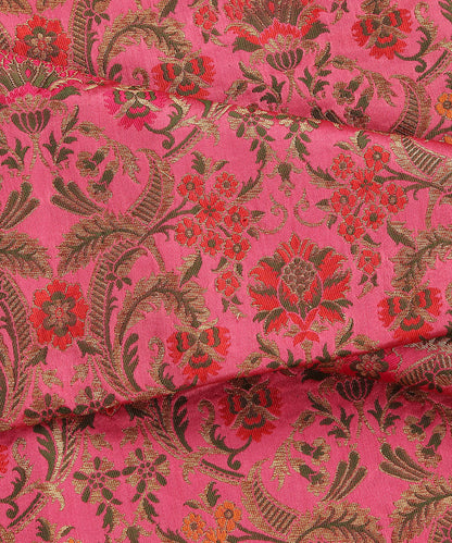 Pink_Handloom_Pure_Katan_Silk_Kimkhab_Banarasi_Fabric_WeaverStory_02