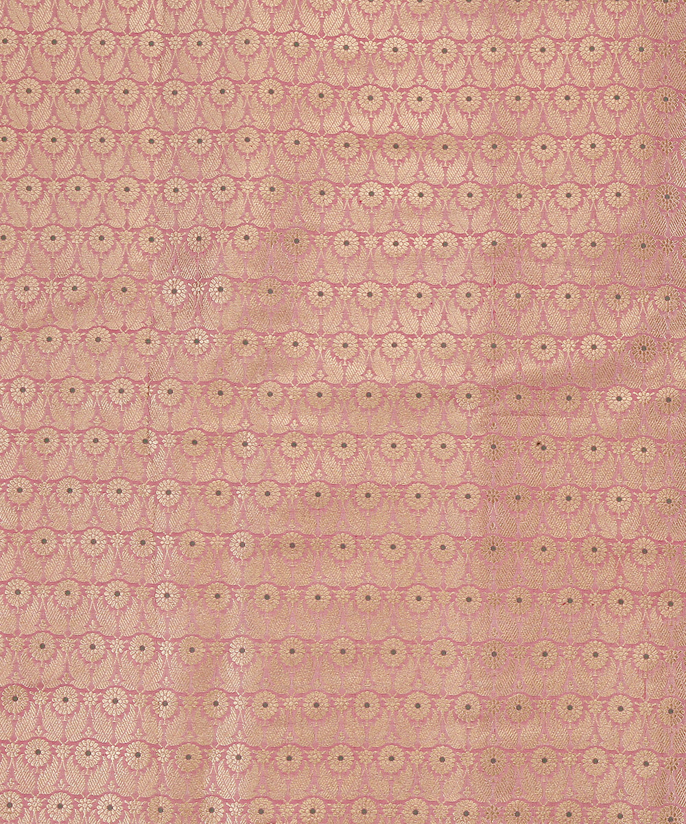 Dust_Pink_Handloom_Pure_Katan_Silk_Kimkhab_Banarasi_Fabric_With_Meena_Booti_WeaverStory_02