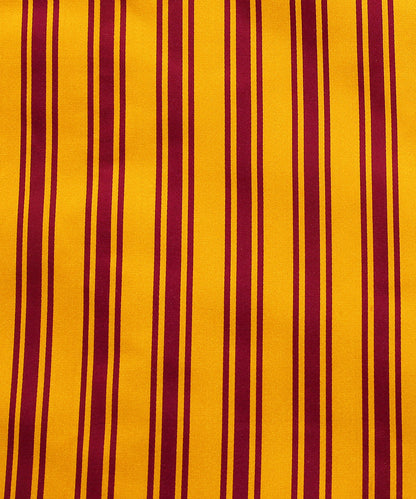 Yellow_And_Purple_Handloom_Pure_Satin_Silk_Striped_Banarasi_Fabric_WeaverStory_03