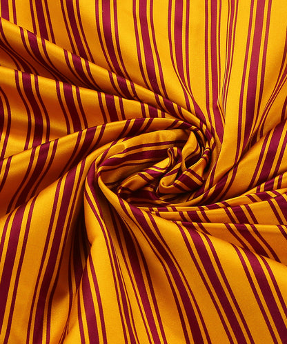 Yellow_And_Purple_Handloom_Pure_Satin_Silk_Striped_Banarasi_Fabric_WeaverStory_05