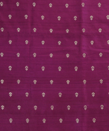 Purple_Handloom_Pure_Tussar_Silk_Banarasi_Fabric_With_Cutwork_Booti_WeaverStory_02