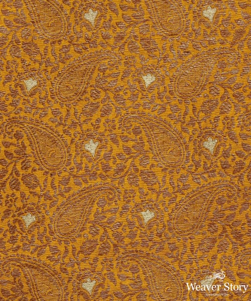 Handloom_Mustard_Pure_Katan_Silk_Banarasi_Fabric_In_Antique_Zari_WeaverStory_02