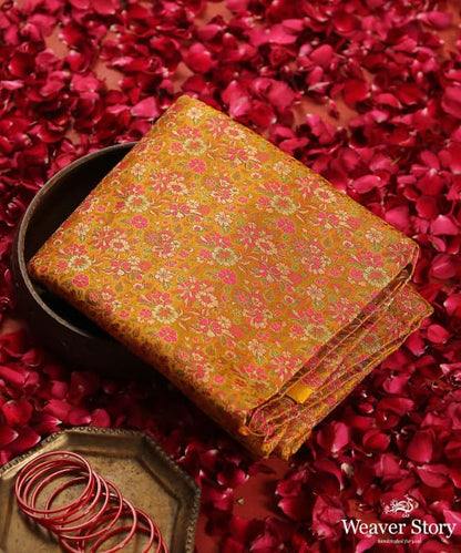 Handloom_Mustard_Pure_Katan_Silk_Banarasi_Fabric_In_Three_Color_Zari_WeaverStory_01