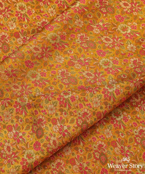 Handloom_Mustard_Pure_Katan_Silk_Banarasi_Fabric_In_Three_Color_Zari_WeaverStory_04