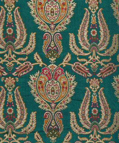 Handloom_Sea_Green_Pure_Katan_Silk_Kimkhab_Banarasi_Fabric_With_Multicolor_Meenakari_WeaverStory_03