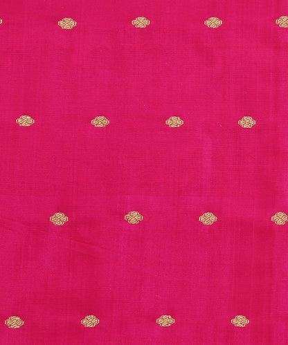 Handloom_Hot_Pink_Pure_Katan_Silk_Banarasi_Fabric_With_Cutwork_Booti_WeaverStory_03