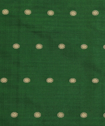 Handloom_Green_Pure_Katan_Silk_Banarasi_Fabric_With_Cutwork_Booti_WeaverStory_03